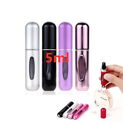 #ad Portable Mini Refillable Perfume Atomizer Bottle Travel Pocket Spray Pump Case $3.70