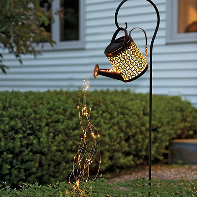 #ad Waterproof LED Solar Watering Can Lights Outdoor Garden Yard Decorative Kettle $12.99