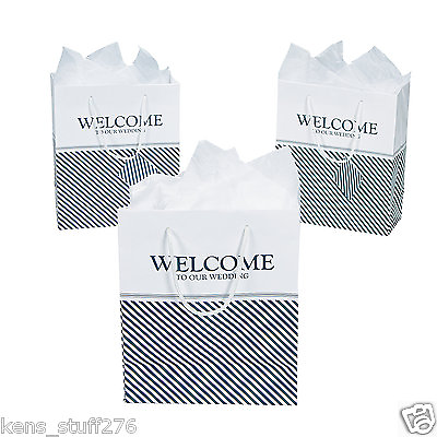 #ad Nautical Welcome to Our Wedding Gift Bags 7quot; x 9quot; w Tag Reception Hotel Gift $0.99