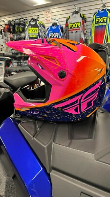 #ad New Fly Kinetic K120 Helmet Size 2XL Pink Orange Navy $77.00
