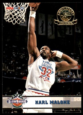 #ad 1993 94 Hoops Fifth Anniversary Gold Karl Malone Utah Jazz #275 $1.00