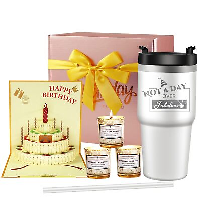 #ad Birthday Gift Set for Women Gift Box Scented Candles Birthday Card and I... $20.97