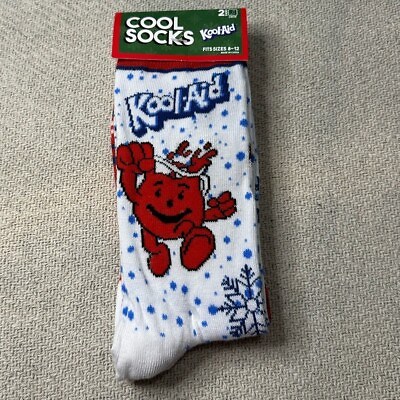 #ad Cool Socks Kool Aid 2 Pairs NWT Gift Red 90s Y2K Cute Novelty Juice $7.99