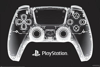 #ad PlayStation Gaming Poster PS5 X Ray Game Controller Size: 36quot; x 24quot; $12.99