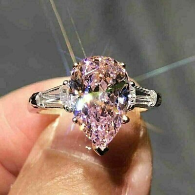 #ad 925 Sterling Silver Natural Pink Sapphire Handmade Ring Gift For Free Ship $50.00