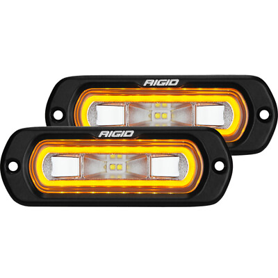 #ad Rigid Industries SR L Series Flush Mount LED Spreader Pair w Amber Halo $238.60