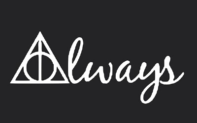 #ad quot;Alwaysquot; Deathly Hallows Harry Potter Vinyl Die Cut Decal Car Truck $3.99