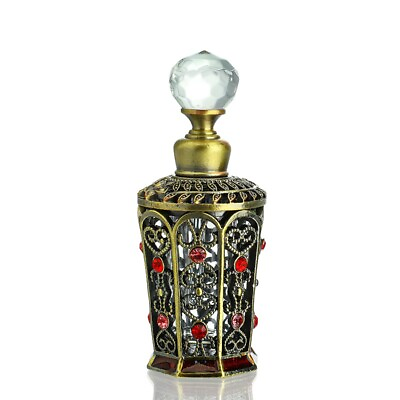 #ad #ad Glass Perfume Bottles Empty Vintage Jeweled Decorative Fancy $14.39