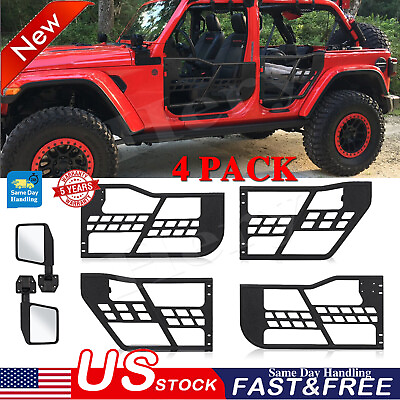 #ad For 18 24 Jeep Wrangler JL JLU 20 24 Gladiator JT 4 Door Tubular Doors2 Mirror $257.00