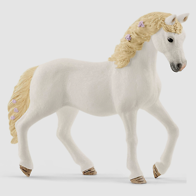 #ad Schleich White Horse flowers in mane amp; tail ANDALUSIAN MARE brand new sealed $7.99