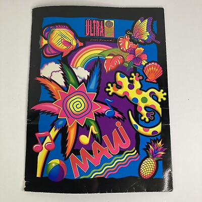 #ad Vintage Ultra Neo Lisa Frank Maui Folder Portfolio Neon Gecko 1989 $22.99
