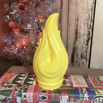 #ad Blow Mold Flame Top For Vintage General Foam Christmas Candle New Stock $19.99