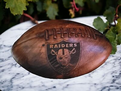 #ad Las Vegas Raiders Hand Carved Football Plaque $37.00