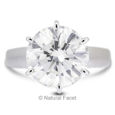 #ad 1.02 CT J SI2 VG Round AGI Certified Diamond Platinum Cathedral Wedding Ring 3mm $2987.28
