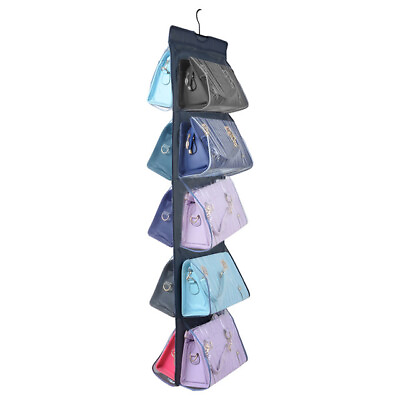 #ad 10Pocket Foldable Hanging Bag Folding Shelf Bag Purse Handbag Organizer Storage $14.73