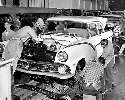 #ad 1955 FORD ASSEMBLY LINE Photo 204 X $11.77