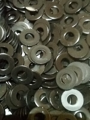 #ad #ad 1 4quot; Stainless Steel Flat Washer BLACK MARINE GRADE 100 PCS 5 8 OD $10.00