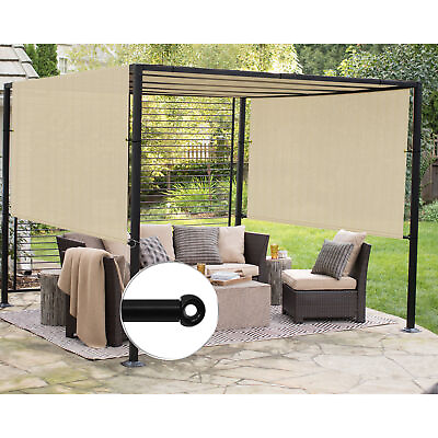 #ad Universal Replacement Pergola Shade Cover Canopy w Rod Pocket 6 FT Beige $171.99