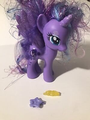 #ad My Little Pony MLP G4 Fashion Style Princess Glitter Brushable Luna Purple 6” $17.95