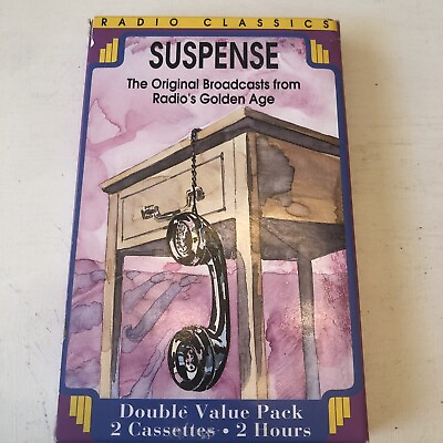 #ad SUSPENSE Radio Classics Double Value Pack 2 Cassettes 2 Hours $4.99