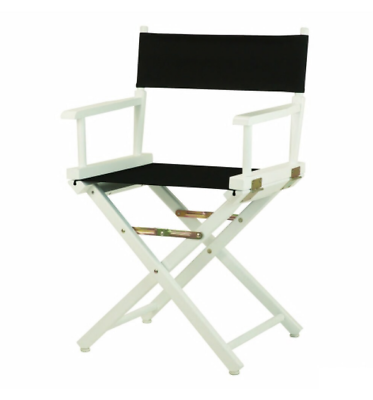 #ad Black Director Chair Canvas Folding Vintage Seat Wood Frame Casual Portable Back $70.82