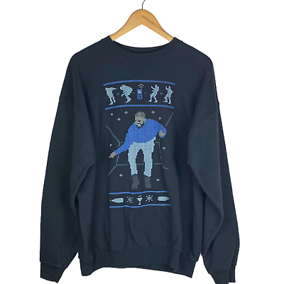 #ad #ad Hanes Unisex Blue Drake Hotline Bling Crew Neck Graphic Print Sweatshirt US L $27.00