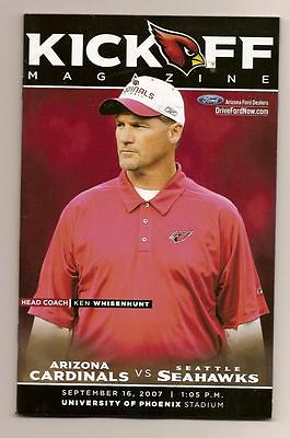 #ad 2007 NFL Game Day Program Seahawks @ Cardinals 9 16 $9.70