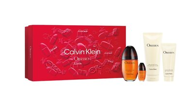 #ad #ad Calvin Klein Obsession 4 Piece Womens Set 3.3 edp 6.7 lotion 3.4 gel mini NIB $49.99