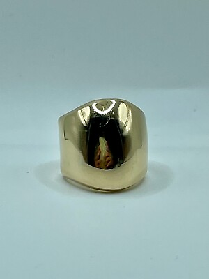 #ad Estate Italian Solid Yellow 14k Gold Dome Cigar Band Ring $780.00