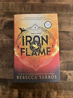 #ad Iron Flame By Rebecca Yarros Signed First Edition Sprayed Edges $50.00