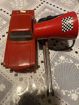 #ad VTG 1965 RED FORD MUSTANG COUPE SWANK ADJUSTABLE DESK TABLE LAMP WORKS GOOD COND $100.00