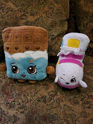 #ad Shopkins Plush Chocolate Bar and Sneaky Lot of 2 6” Stuffed Toys 2016 Cute $10.34