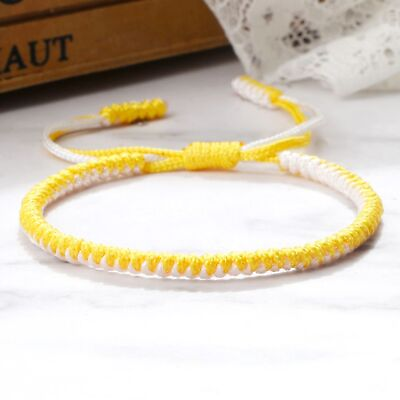 #ad Two Colored Braided Rope Bracelets Adjustable Woven Knot Bracelet Bangles 1pc $13.14