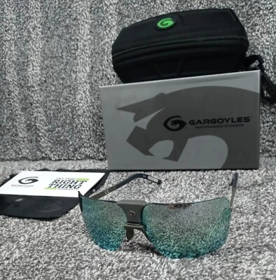 #ad New Authentic Gargoyles Sunglasses Arnold Terminator 85s Ice Mirror Grey Frame $381.65