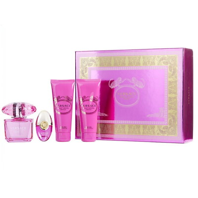 #ad Versace Bright Crystal Absolu EDP 4PCS Gift Set For Women $92.12