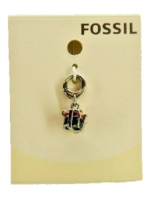 #ad Fossil Christmas Present Gift Bracelet Charm Stainless New NWT $19.99