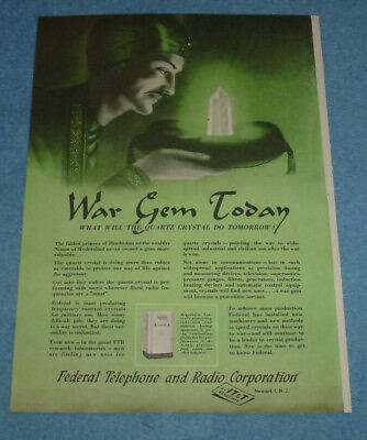 #ad Antique 1944 Ad United Mercury Rectifiers Federal Telephone amp; Radio Corp $7.67