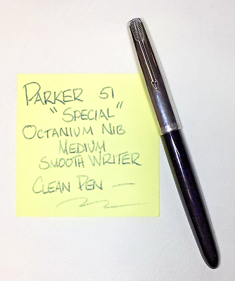 #ad Parker 51 quot;Specialquot; Black Barrel Chrome Cap Completely Restored Outstanding $80.00