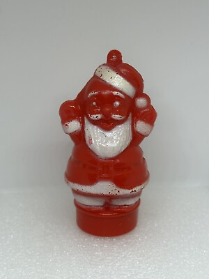 #ad Vintage Santa Claus Plastic Figurine Ornament Candy Topper 4.5” Collectible $19.99