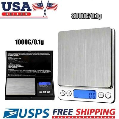 #ad Food Digital Kitchen Weight Scale Grams amp; Ounces Small Backlit Stainless Steel $9.95