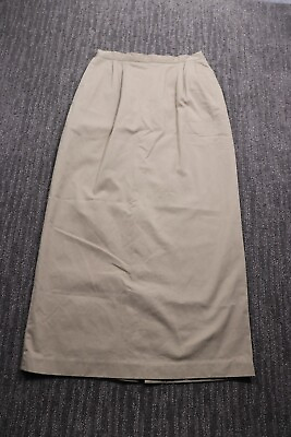 #ad VTG British Passage Women Skirt 12 Beige Vintage Casual Straight Long American $24.77