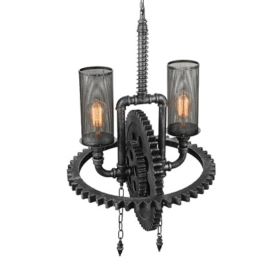 #ad Industrial Steampunk Iron Gear Pendant Lamp Kitchen Island Ceiling Light Fixture $179.00