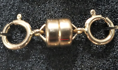 #ad 5.5mm Yellow 14k Gold FILLED STRONG MAGNETIC CLASP 3 4quot; Extender 5mm Spring ring $15.20