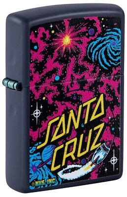 #ad Zippo 48414 Santa Cruz Skateboards Design Navy Blue Matte Lighter $29.71