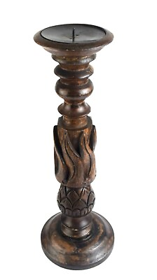 #ad Beautiful Aromatherapy Décor Candle Stand Wooden Pillar Candle Holder i71 942 $85.50