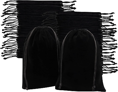 #ad #ad Velvet Drawstring Gift Bags Bulk Wholesale 6 X 8 Inch 50 Pack Black $45.99