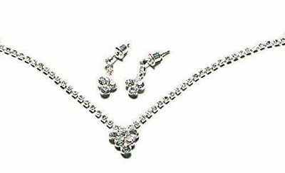 #ad #ad Rhinestone Pendant Necklace and Earrings Set for Girls $14.95