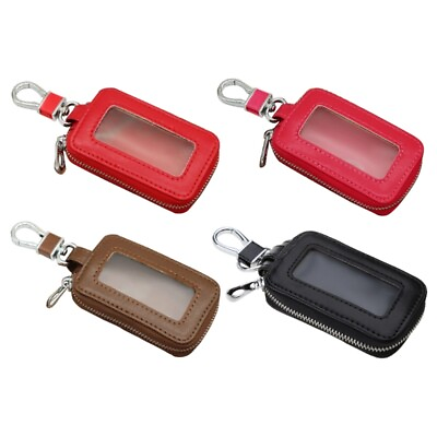#ad Leather Car for Key Chain Bags Car Remote for Key Fob For Car Keychain Zipper $9.25