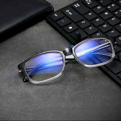 #ad Unisex Blue Light Blocking Computer Glasses Digital Eye Strain Relief Two Tone $6.99