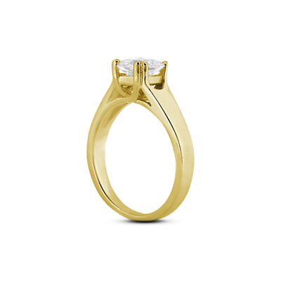 #ad 1.56ct F VS1 Princess Natural Diamond 14K Gold Solitaire Engagement Ring $9905.91